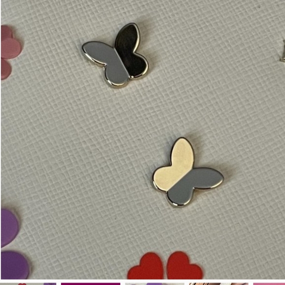 Kate Spade Spencer Spade Clover Butterfly Bi-fold Wallet White LNC - Picture 4 of 10